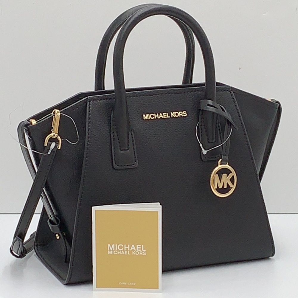 Michael Kors Avril Small Leather Top-Zip Satchel Black color - Picture 6 of 16
